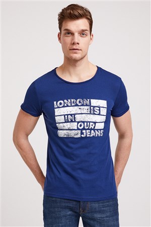 Lee Cooper Erkek T-Shirt 202 LCM 242019 İndigo