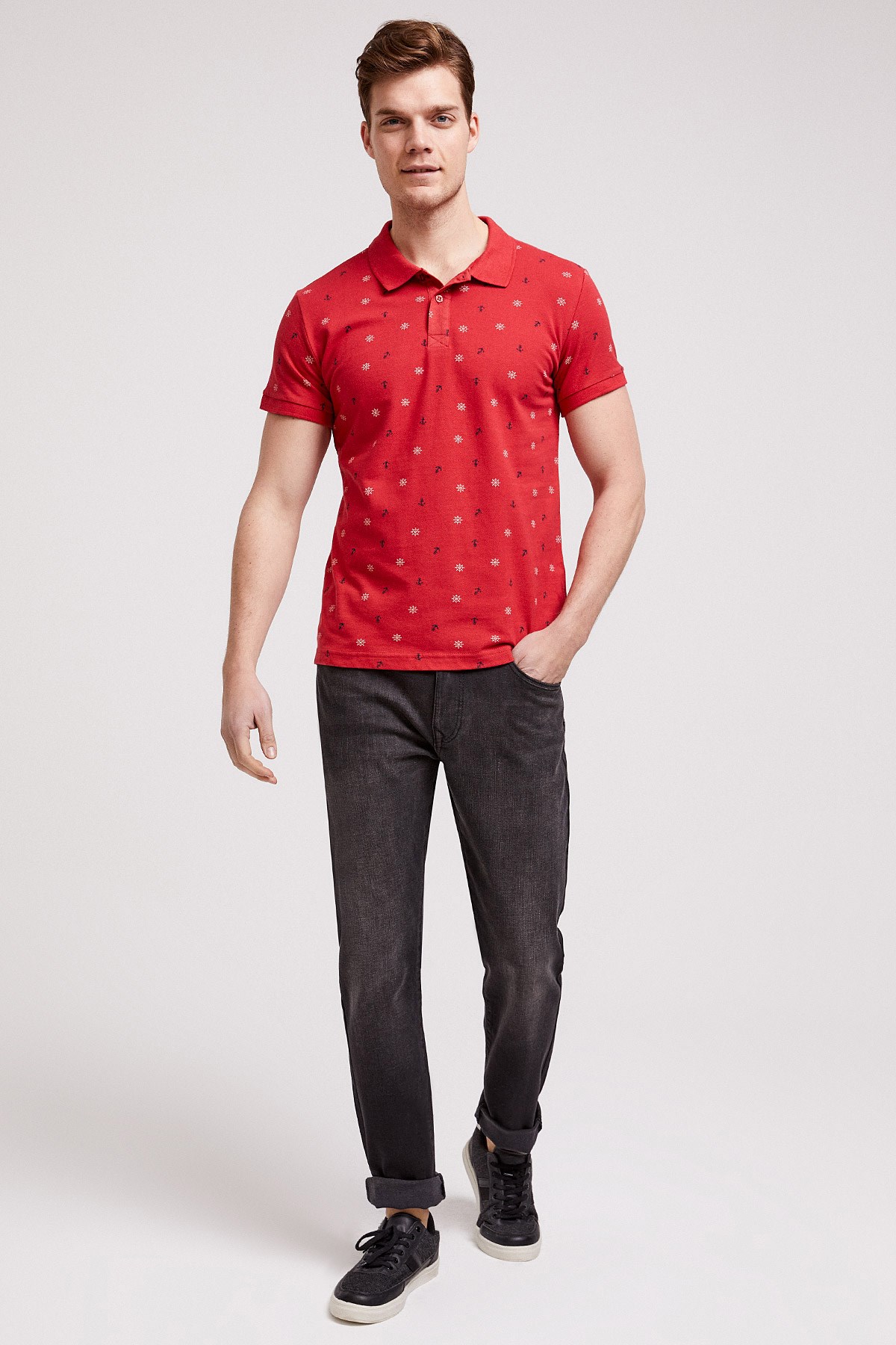 Lee Cooper Erkek T-Shirt 202 LCM 242043 Kırmızı