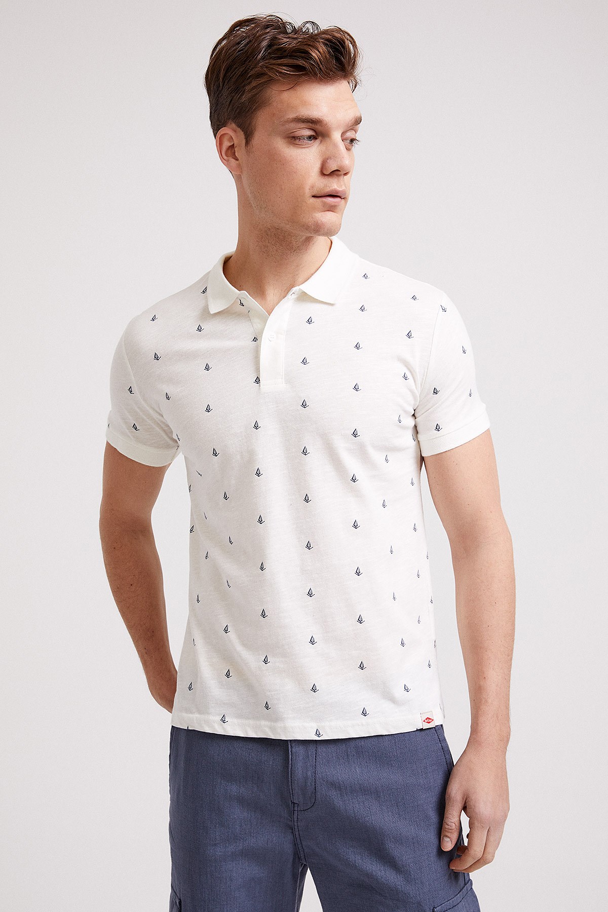 Lee Cooper Erkek T-Shirt 202 LCM 242070 Ekru