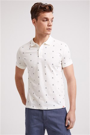 Lee Cooper Erkek T-Shirt 202 LCM 242070 Ekru
