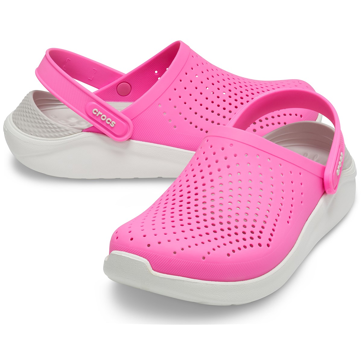 Crocs Unisex Sandalet 204592 Electric Pink/Almost White