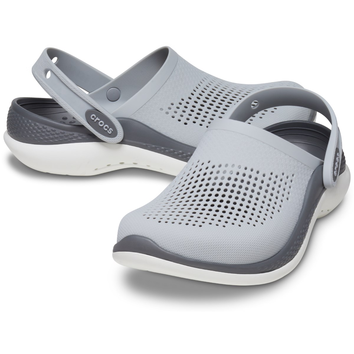 Crocs Unisex Sandalet 206708 Light Grey/Slate Grey