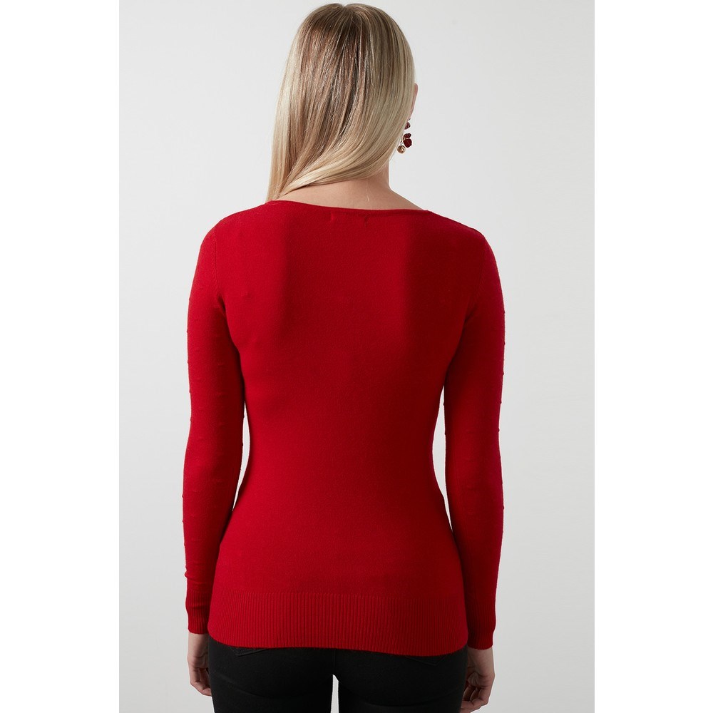 Fashion Friends Kadın Kazak 20k0797b1 Kırmızı / Red