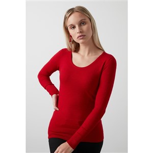 Fashion Friends Kadın Kazak 20k0797b1 Kırmızı / Red