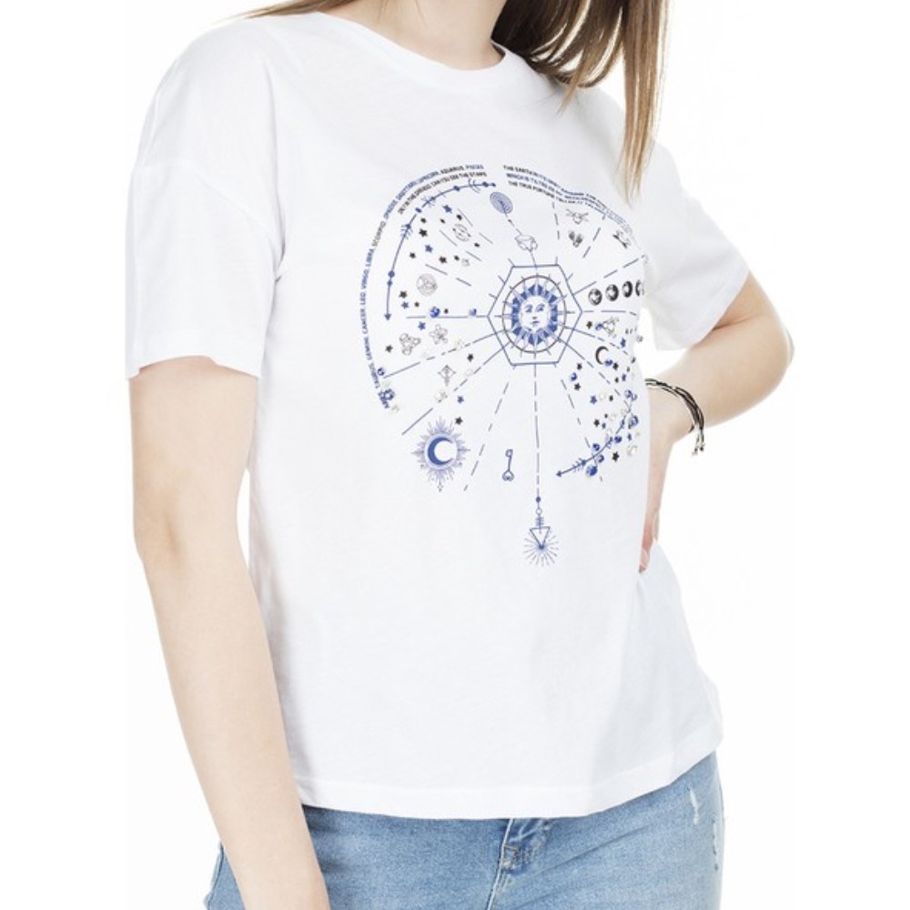 Fashion Friends Kadın T-Shirt 20Y0030B1 Beyaz / White