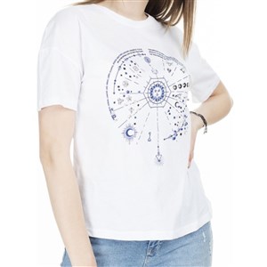 Fashion Friends Kadın T-Shirt 20Y0030B1 Beyaz / White