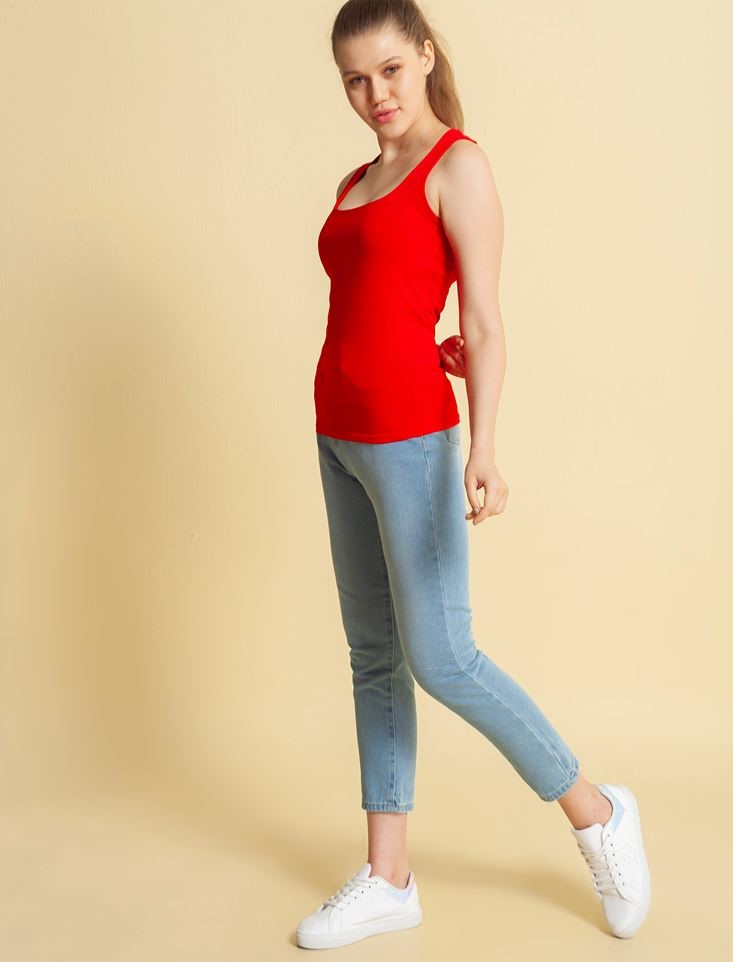 Fashion Friends Kadın Atlet 20Y0047B1 Kırmızı / Red