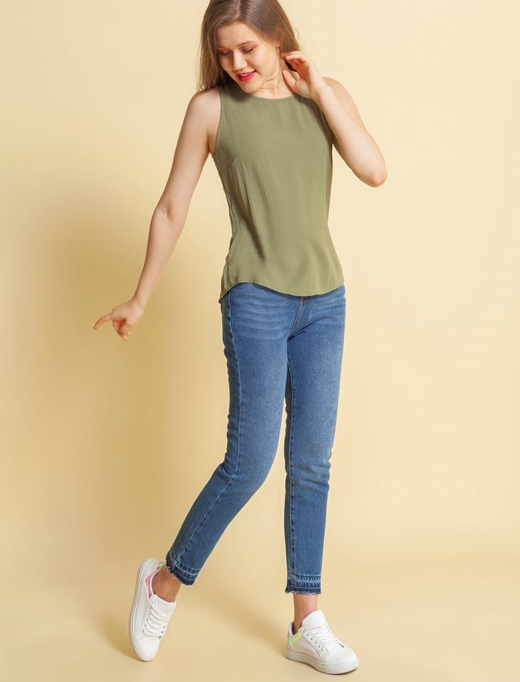 Fashion Friends Kadın Bluz 20Y0098B1 Haki / Khaki