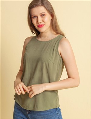 Fashion Friends Kadın Bluz 20Y0098B1 Haki / Khaki