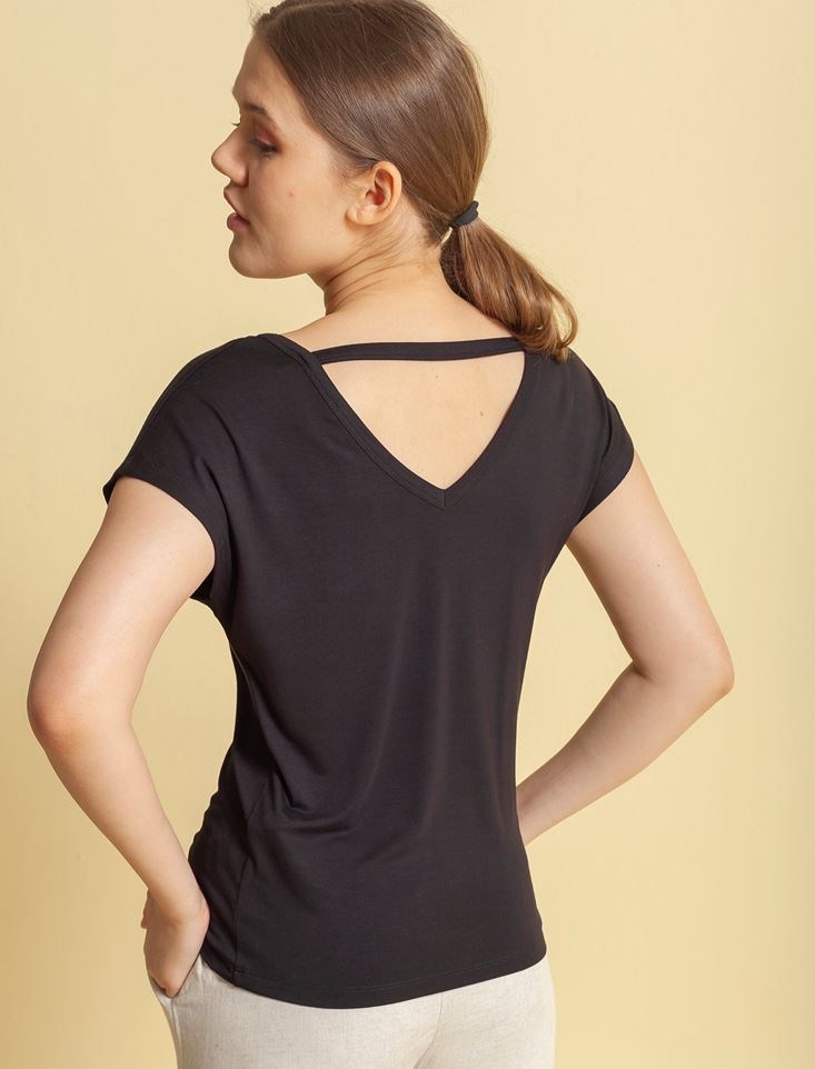 Fashion Friends Kadın T-Shirt 20Y0120B1 Siyah / Black