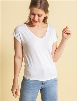 Fashion Friends Kadın T-Shirt 20Y0121B1 Beyaz / White