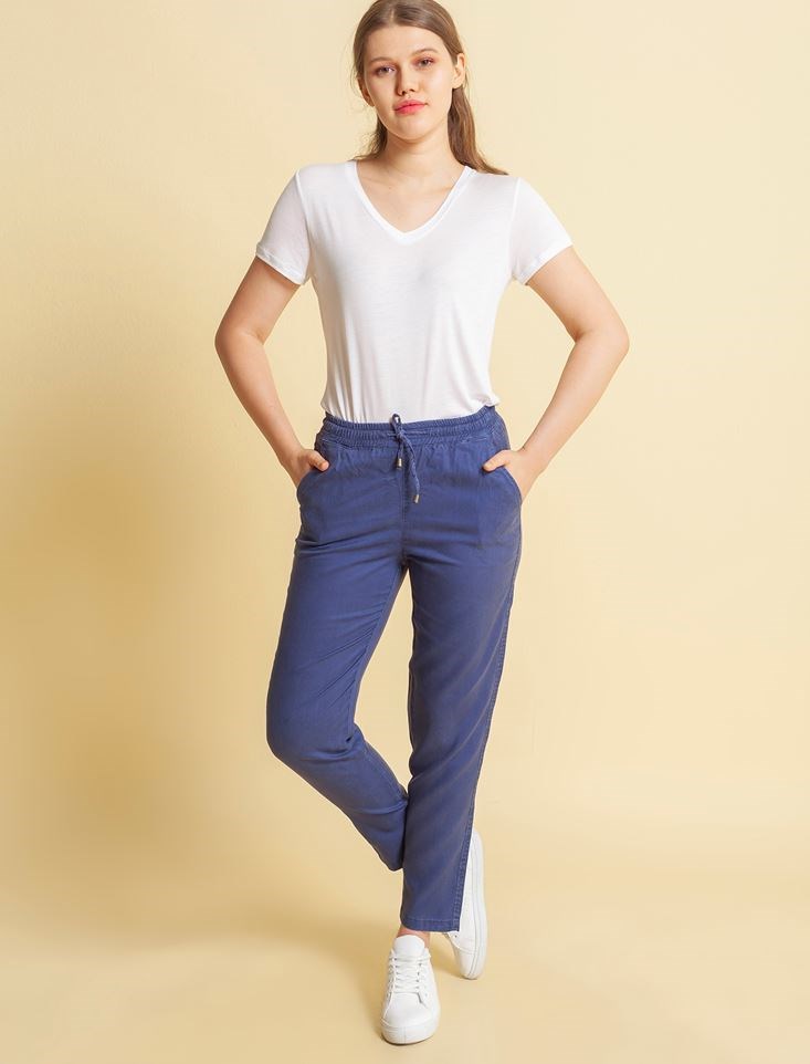 Fashion Friends Kadın Pantolon 20Y0171B1 Saks / Sax