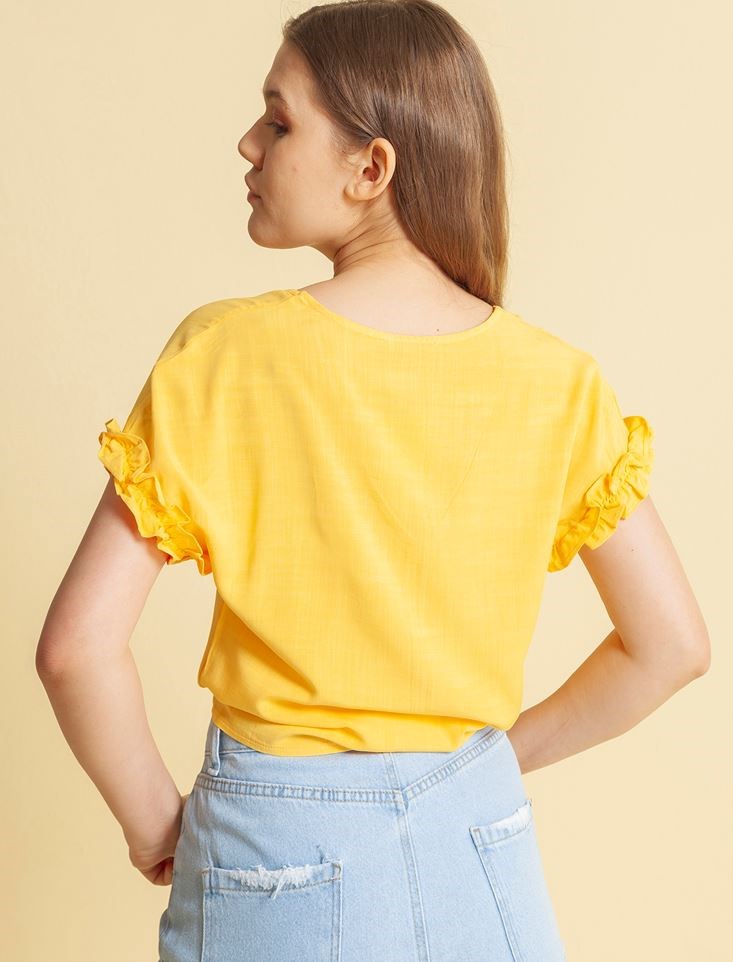 Fashion Friends Kadın Bluz 20Y0409B1 Sarı / Yellow
