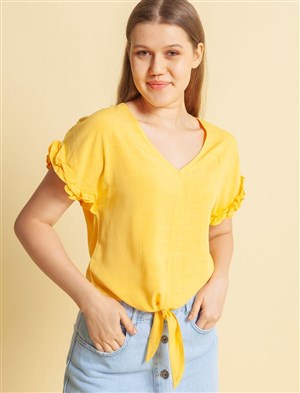 Fashion Friends Kadın Bluz 20Y0409B1 Sarı / Yellow