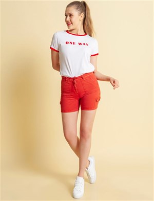 Fashion Friends Kadın Şort 20Y0516B1 Kiremit / Brick