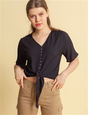 Fashion Friends Kadın Bluz 20Y0617B1 Siyah / Black