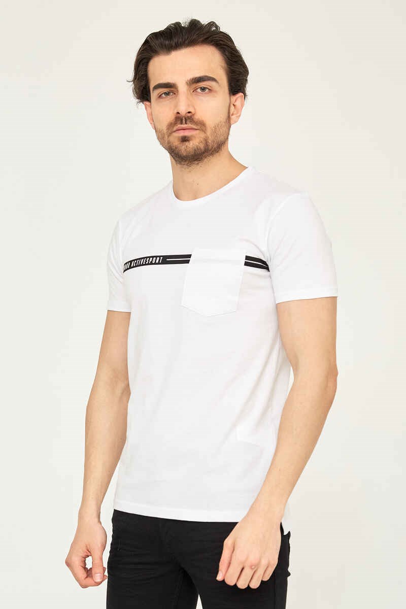 Cazador Erkek T-Shirt 21YCEEO04044 Beyaz