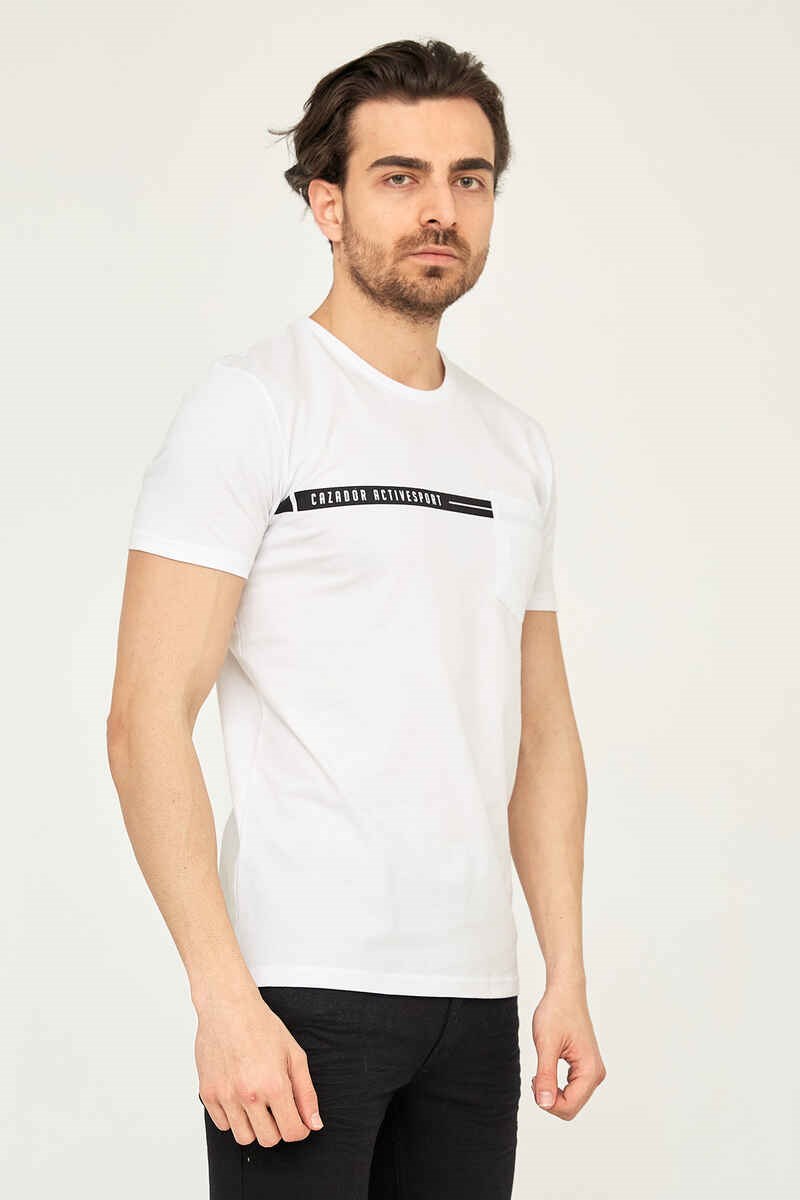 Cazador Erkek T-Shirt 21YCEEO04044 Beyaz