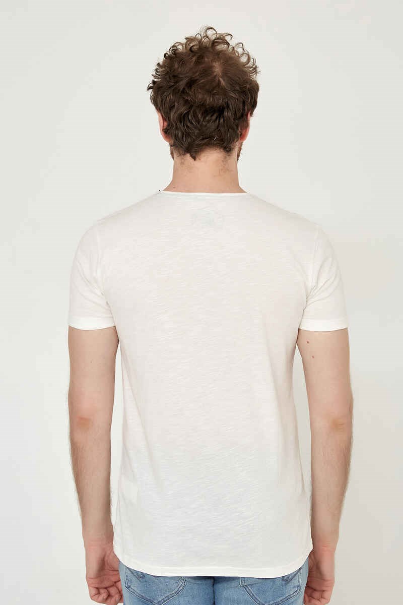 Cazador Erkek T-Shirt 21YCEEO04068 Ekru
