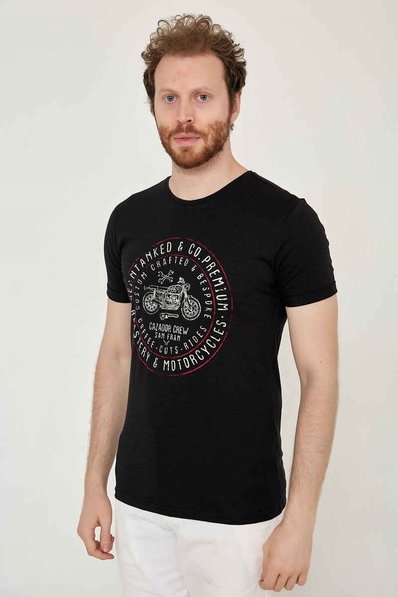 Cazador Erkek T-Shirt 21YCEEO04068 Sıyah