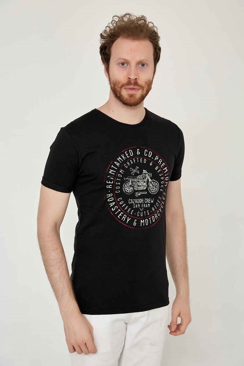 Cazador Erkek T-Shirt 21YCEEO04068 Sıyah
