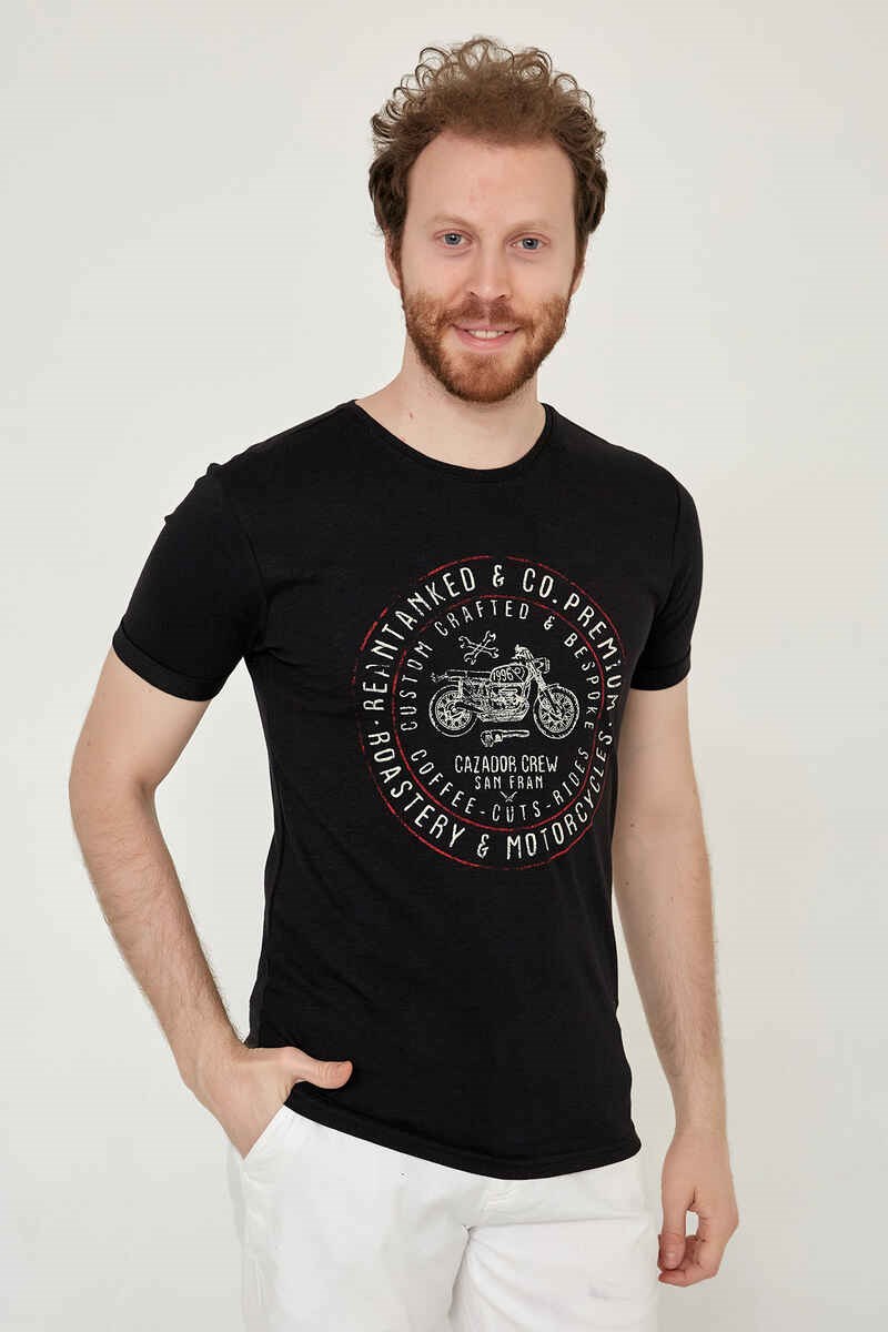 Cazador Erkek T-Shirt 21YCEEO04068 Sıyah