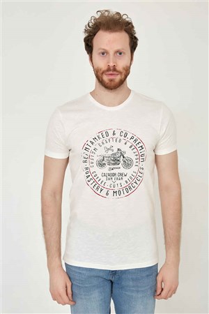 Cazador Erkek T-Shirt 21YCEEO04068 Ekru