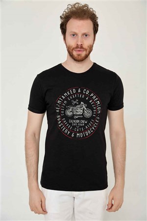 Cazador Erkek T-Shirt 21YCEEO04068 Sıyah