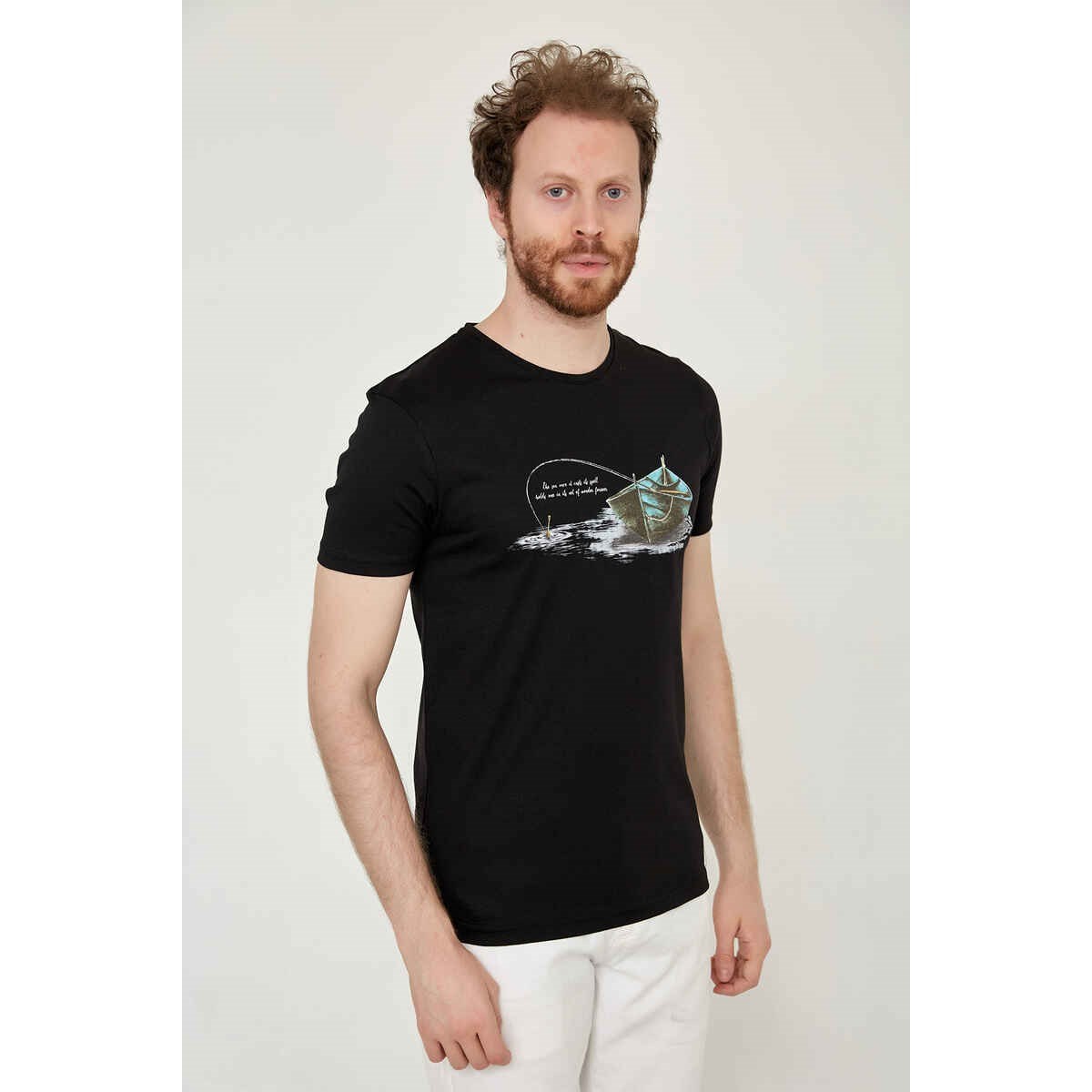 Cazador Erkek T-Shirt 21YCEEO04085 Sıyah