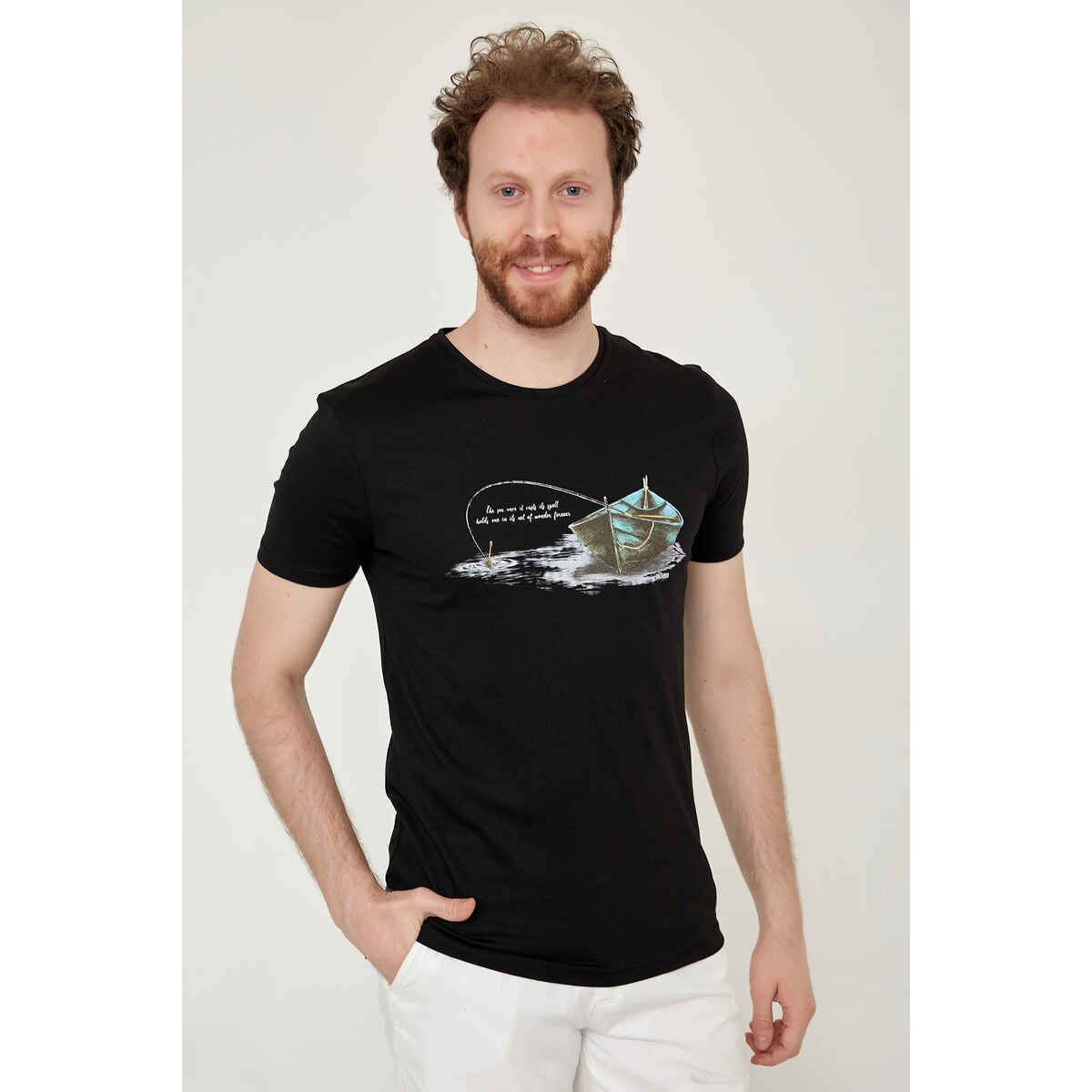 Cazador Erkek T-Shirt 21YCEEO04085 Sıyah