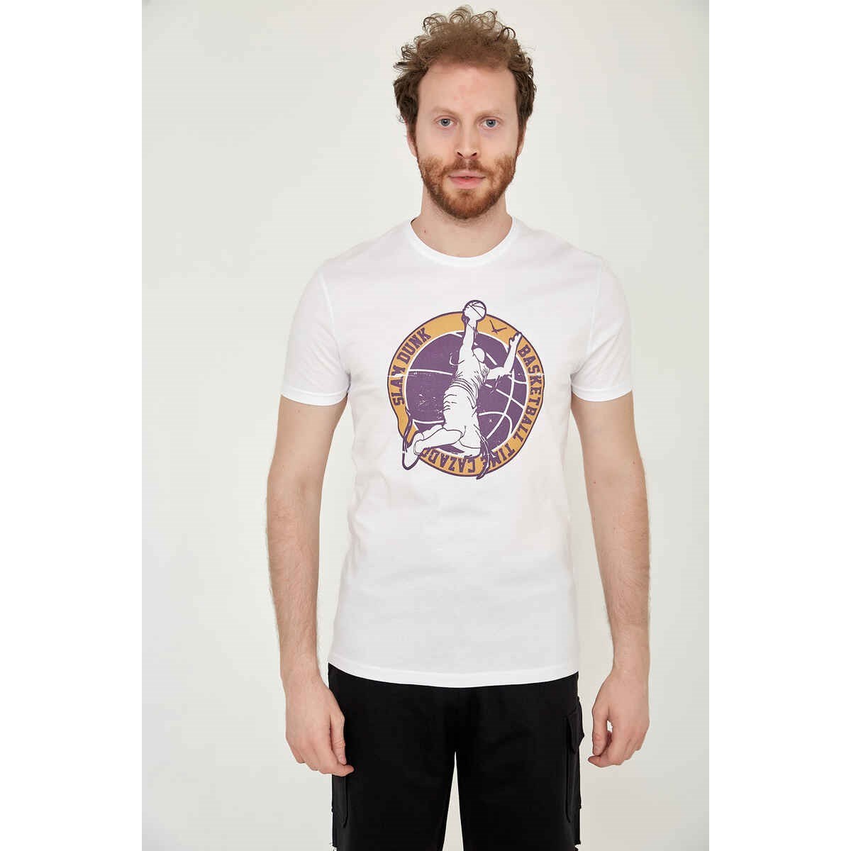 Cazador Erkek T-Shirt 21YCEEO04098 Beyaz