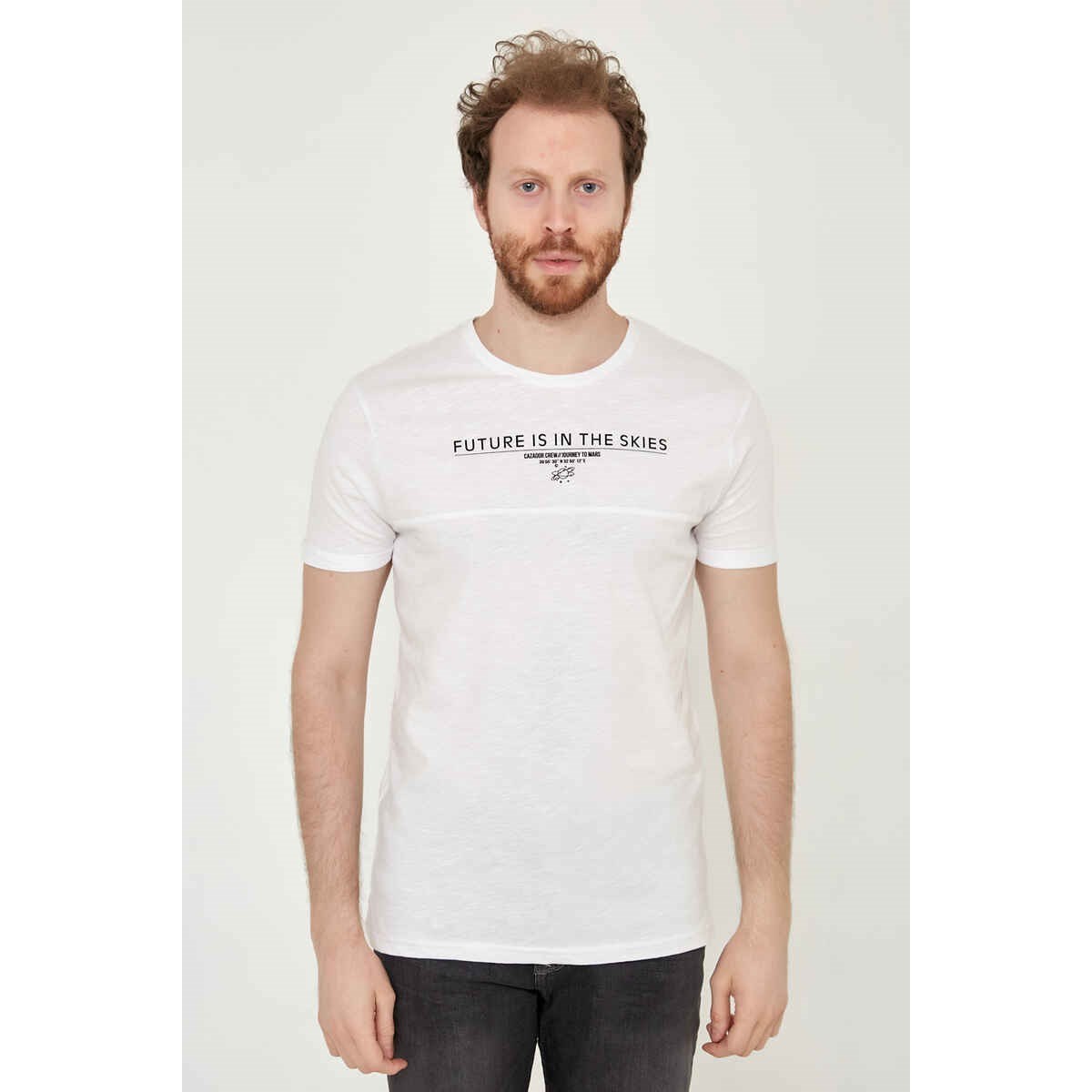 Cazador Erkek T-Shirt 21YCEEO04162 Beyaz