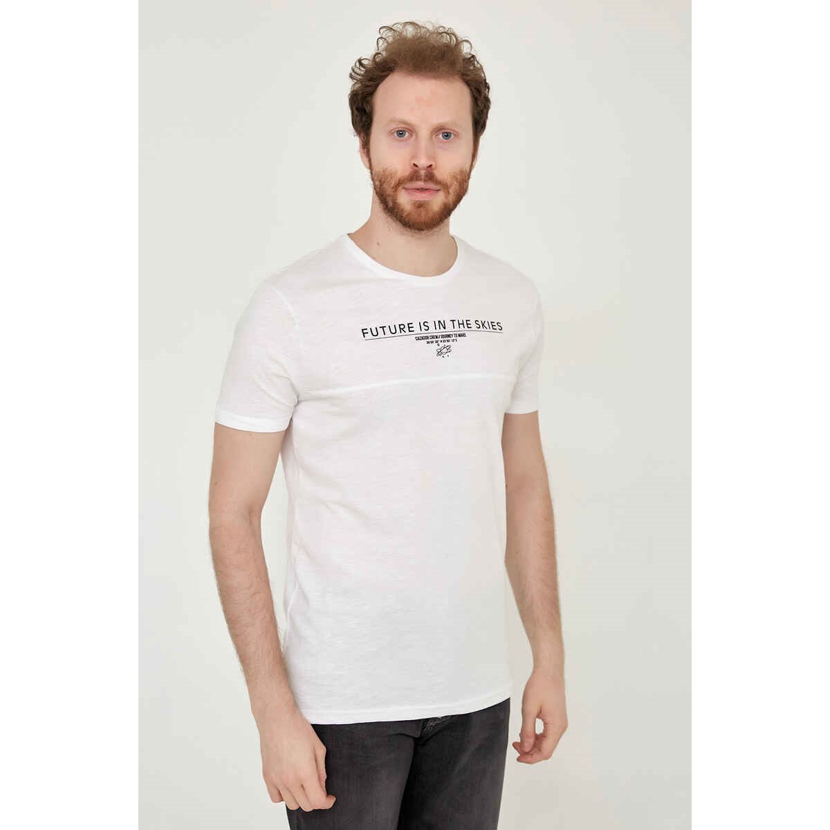 Cazador Erkek T-Shirt 21YCEEO04162 Beyaz