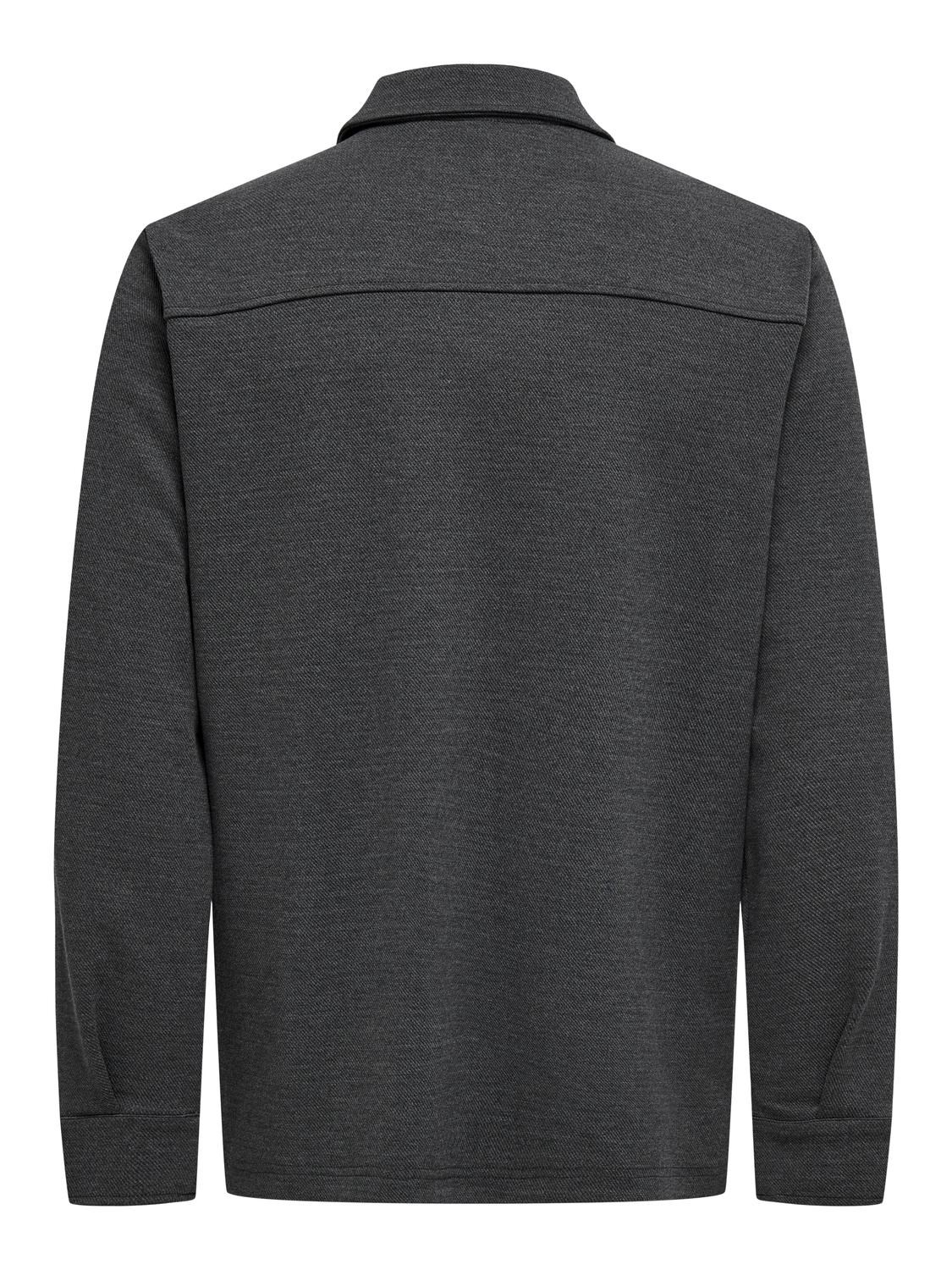 Only & Sons Erkek Gömlek 22021279 Dark Grey Melange