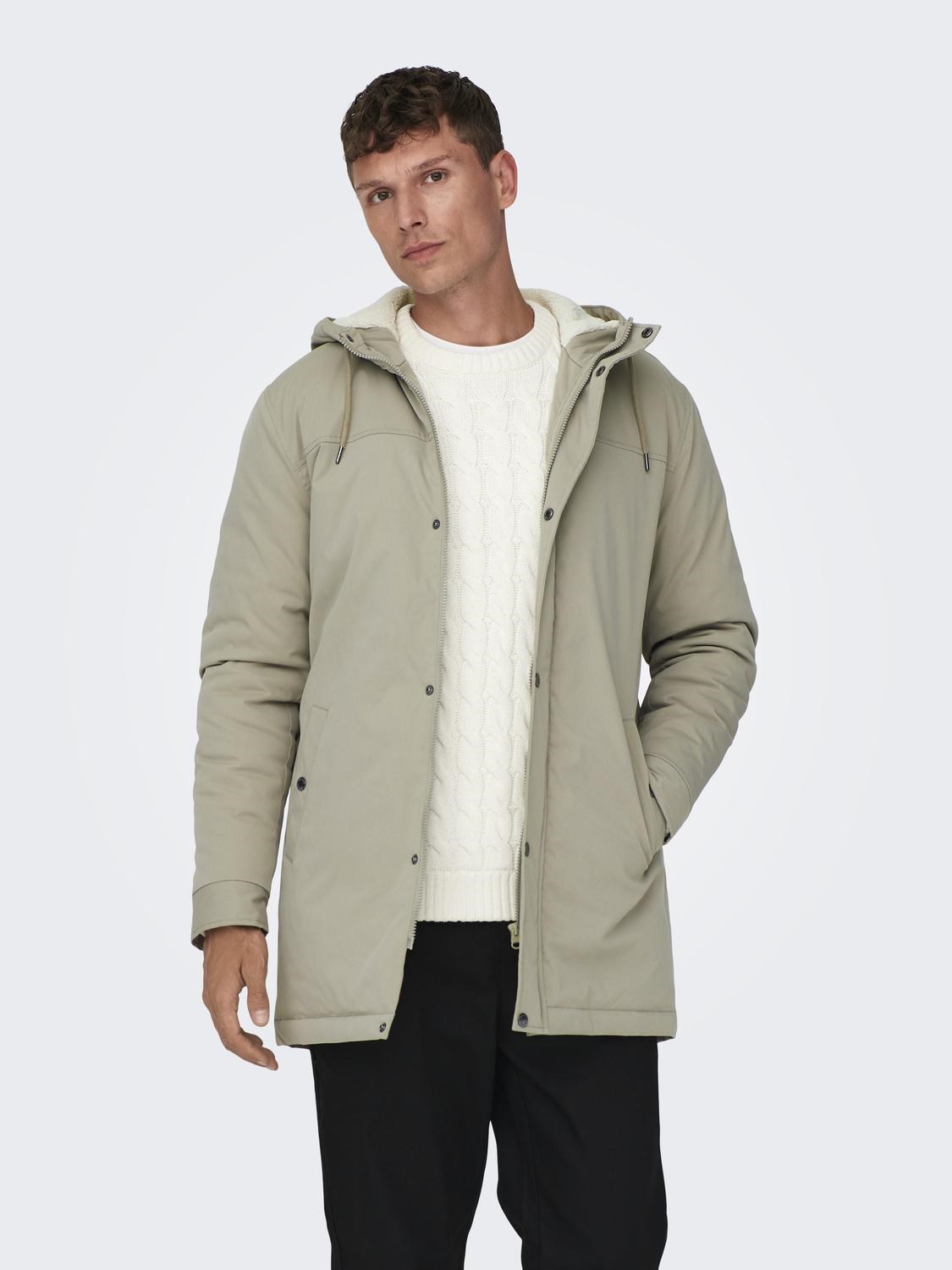 Only & Sons Erkek Parka 22025690 Vintage Khaki