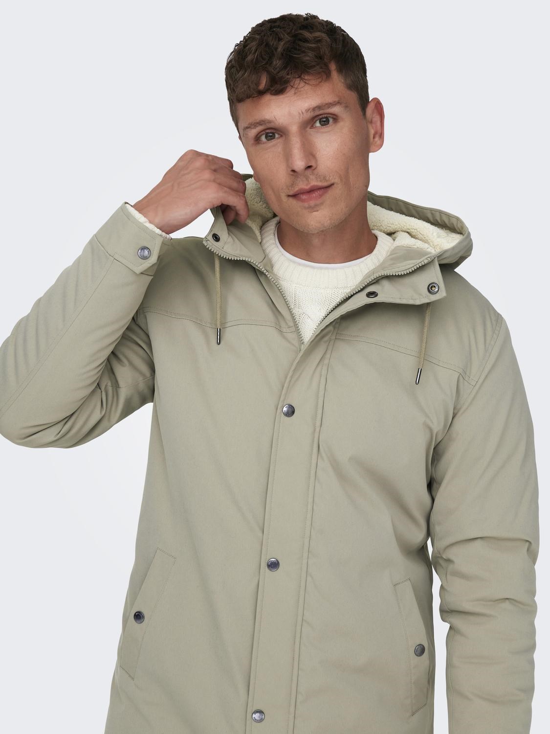 Only & Sons Erkek Parka 22025690 Vintage Khaki