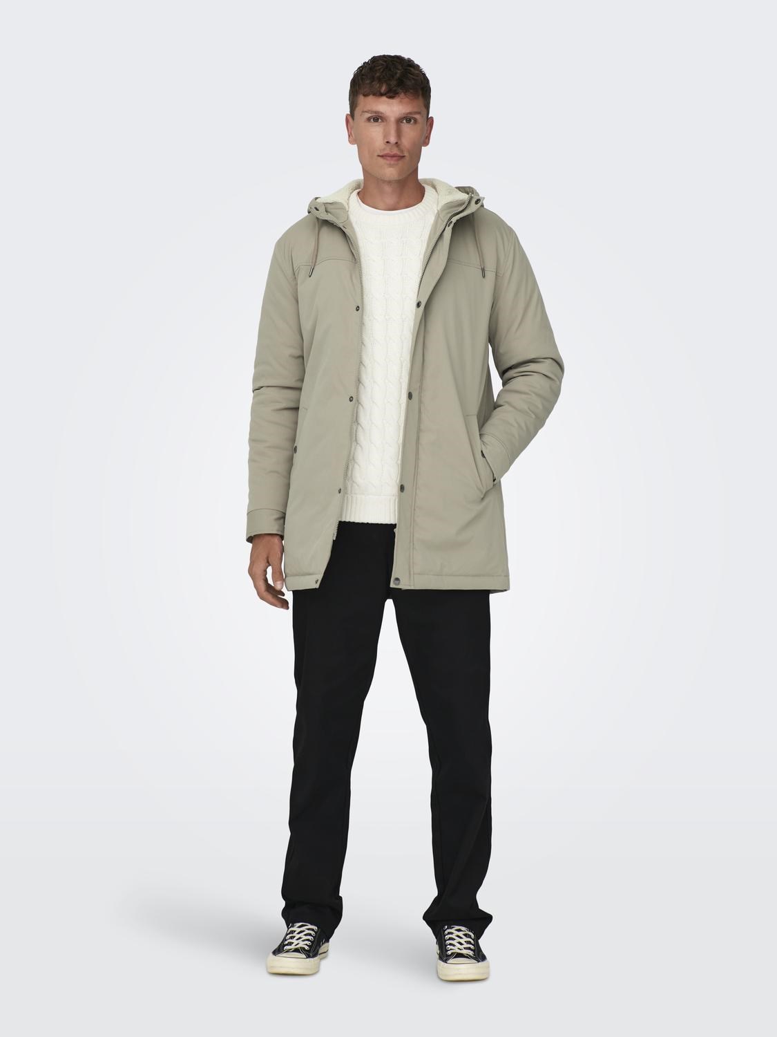 Only & Sons Erkek Parka 22025690 Vintage Khaki