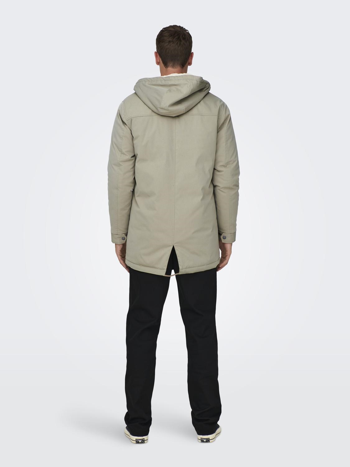 Only & Sons Erkek Parka 22025690 Vintage Khaki