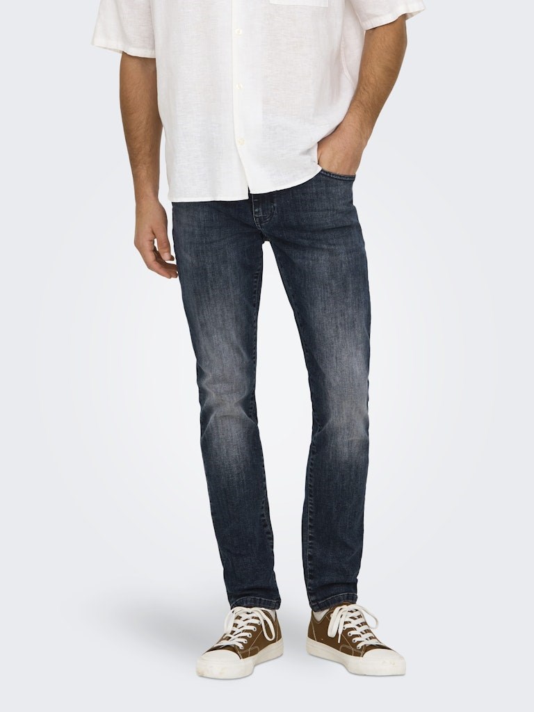 Only & Sons Erkek Pantolon 22026462 Blue Black Denim
