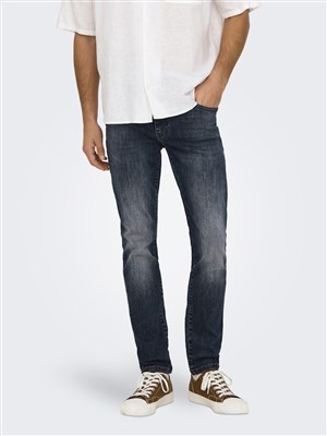 Only & Sons Erkek Pantolon 22026462 Blue Black Denim