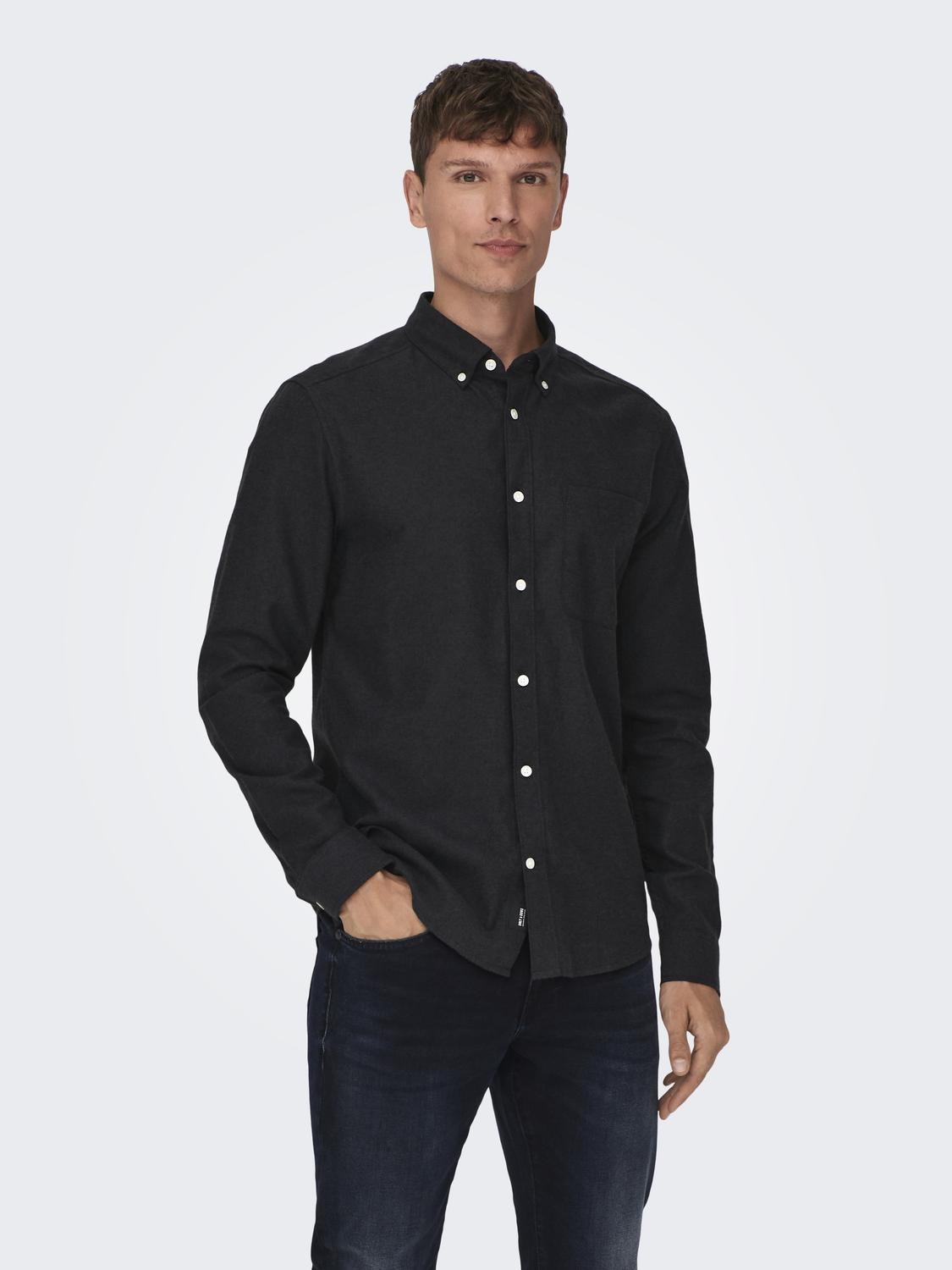 Only & Sons Erkek Gömlek 22027307 Black