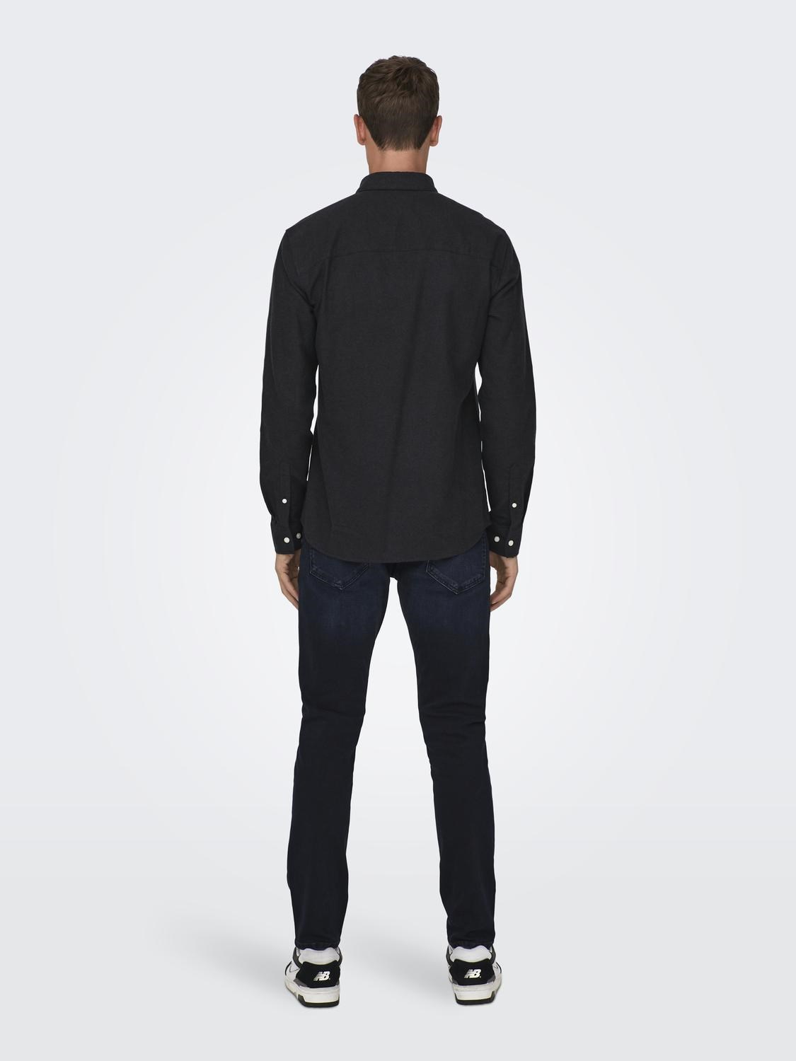 Only & Sons Erkek Gömlek 22027307 Black