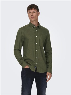 Only & Sons Erkek Gömlek 22027307 Forest Night