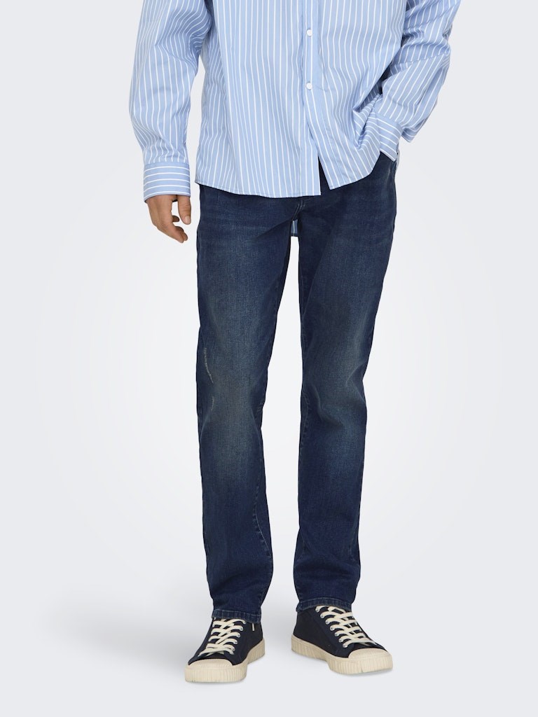 Only & Sons Erkek Pantolon 22027430 Dark Blue Denim