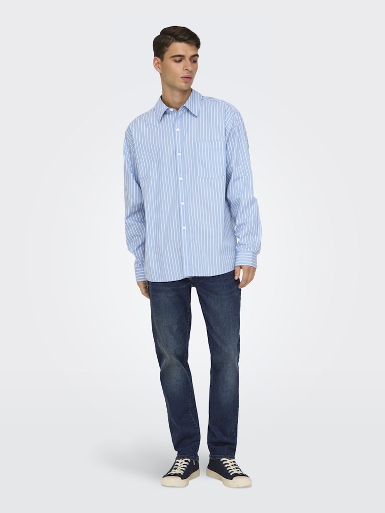 Only & Sons Erkek Pantolon 22027430 Dark Blue Denim