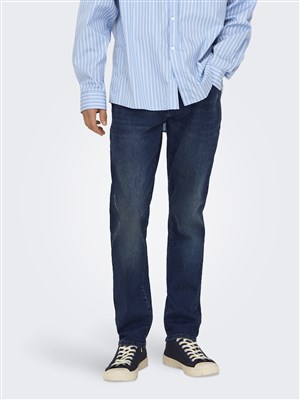Only & Sons Erkek Pantolon 22027430 Dark Blue Denim