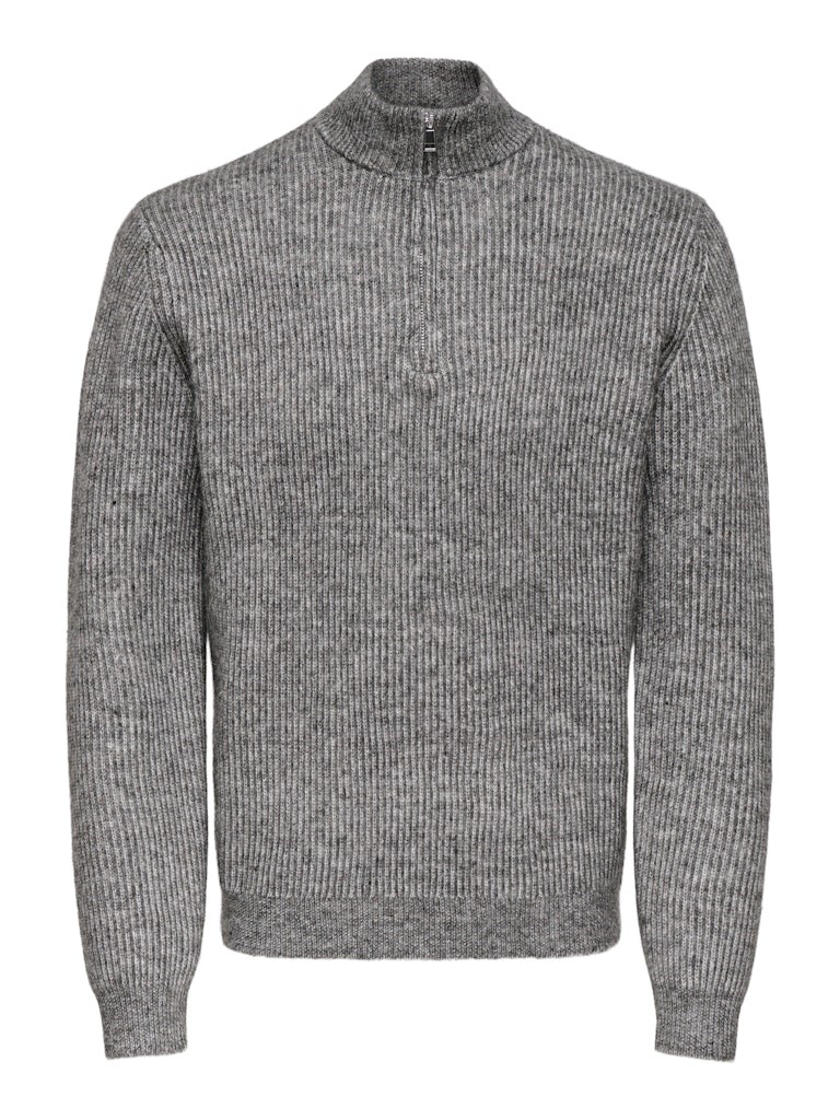 Only & Sons Erkek Kazak 22027686 Medium Grey Melange