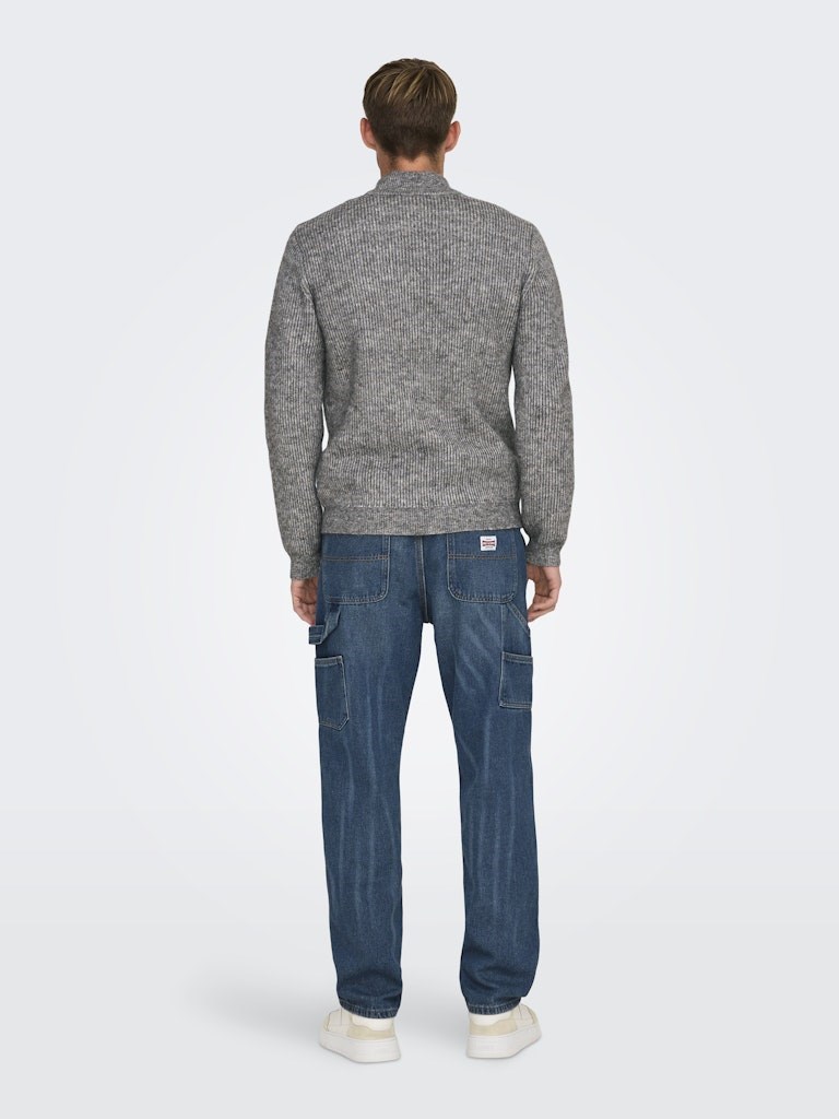 Only & Sons Erkek Kazak 22027686 Medium Grey Melange