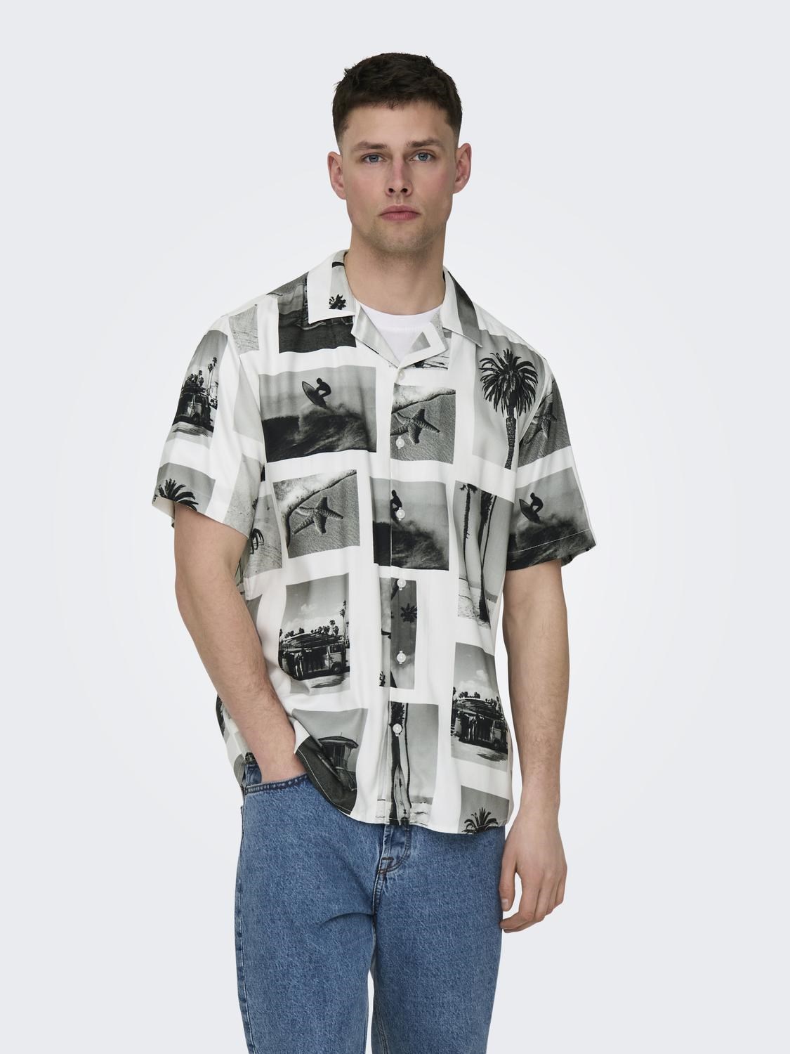 Only & Sons Erkek Gömlek 22028347 Bright White