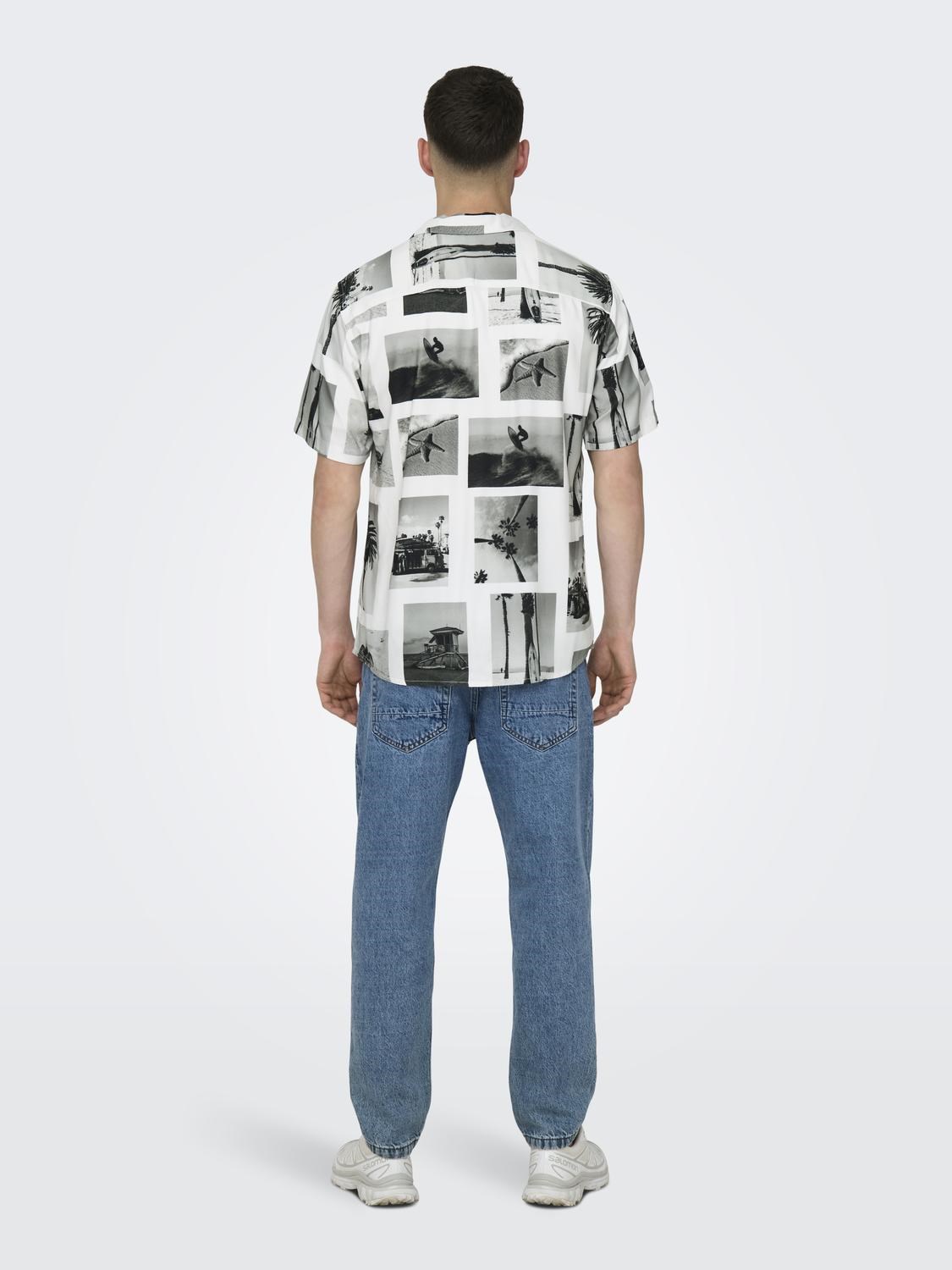 Only & Sons Erkek Gömlek 22028347 Bright White
